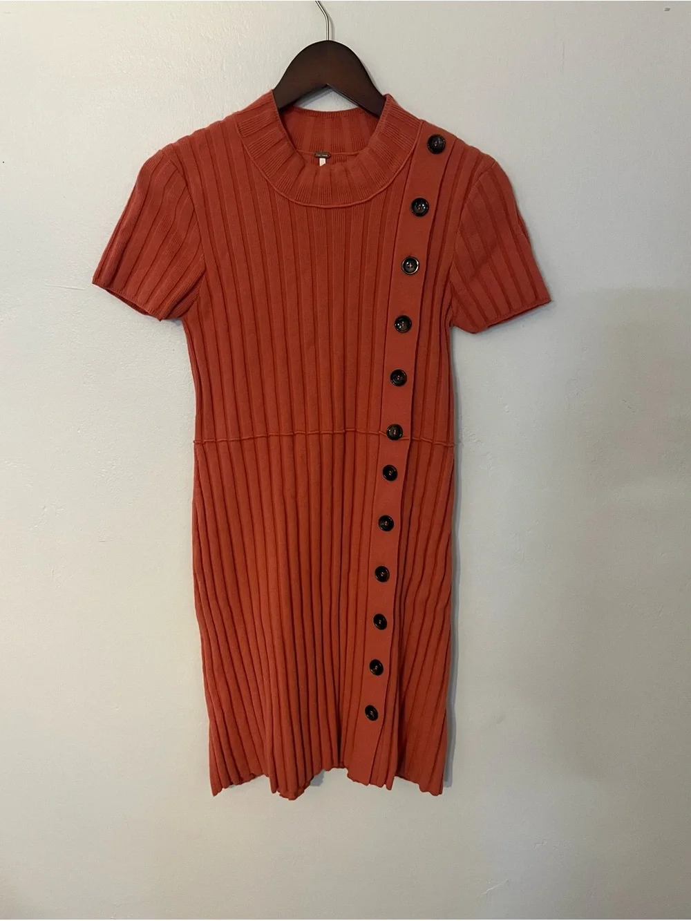 Free People Ribbed Knit Mock Neck Dress XS/S